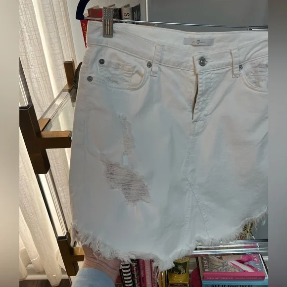 7 For All Mankind Denim Skirt - Picture 2 of 7